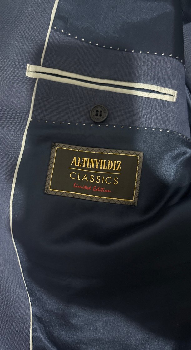 Erkek Lacivert Regular Fit Ofis Takım Elbise - Görsel 5