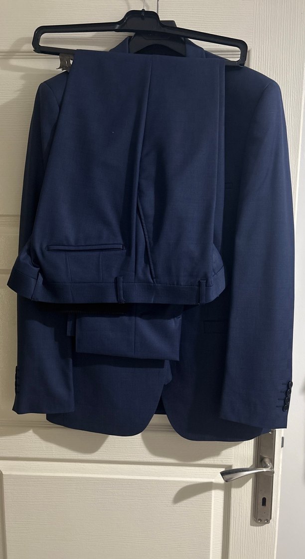 Erkek Lacivert Regular Fit Ofis Takım Elbise - Görsel 2