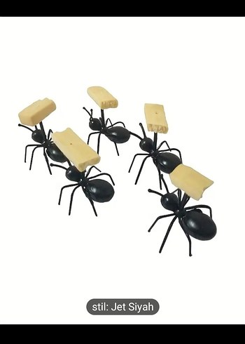 Siyah  12 adet Karınca  meyve sebze peynir vb icin  şişler - Görsel 2