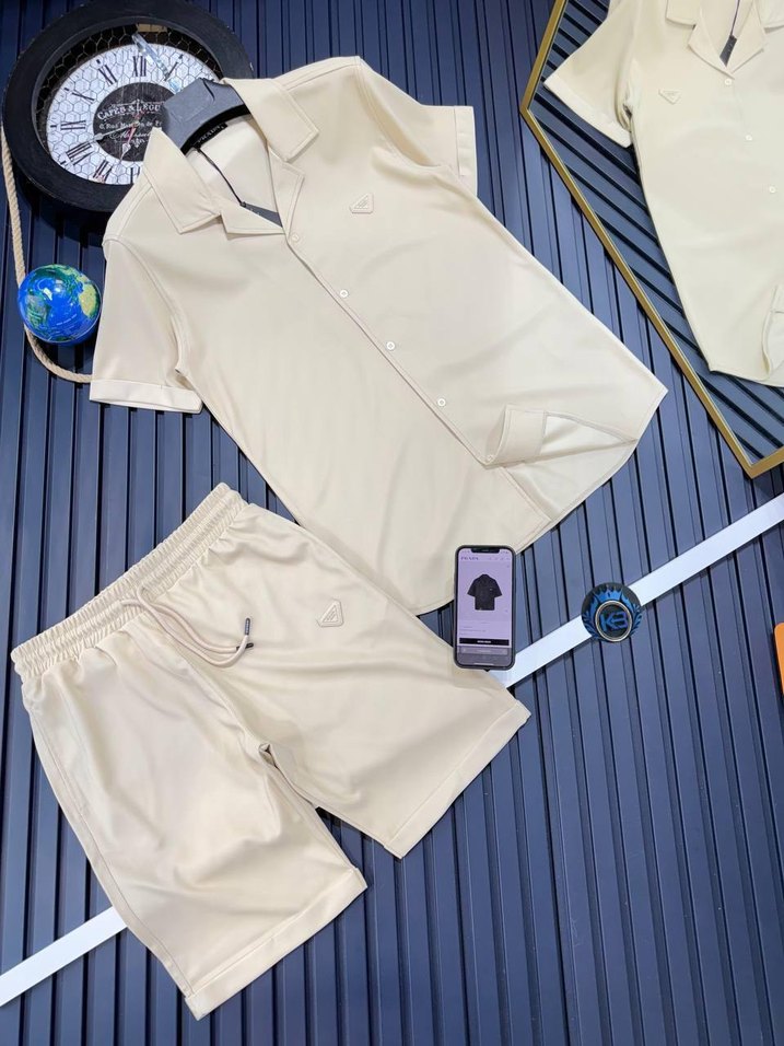 Erkek Gri Kısa Kollu Düğmeli Pijama Takımı - Görsel 2