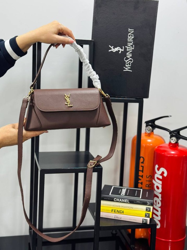 YSL Deri Kadın Omuz Çantası - Görsel 5