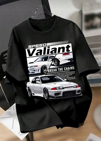 Y2K Siyah Vintage Baskılı Unisex T-shirt