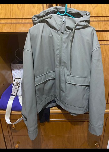 Kadın Haki Düğmeli Street Wear Ceket - Görsel 6