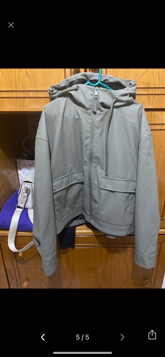 Kadın Haki Düğmeli Street Wear Ceket - Görsel 5