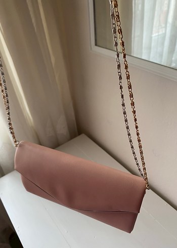 Zincir Detaylı Kadın Clutch Çanta - Görsel 2