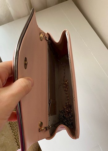 Zincir Detaylı Kadın Clutch Çanta - Görsel 6