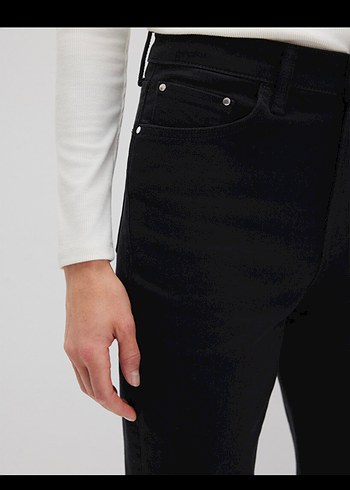 Kadın Gri Normal Paça Denim Pantolon mavi markası - Görsel 3