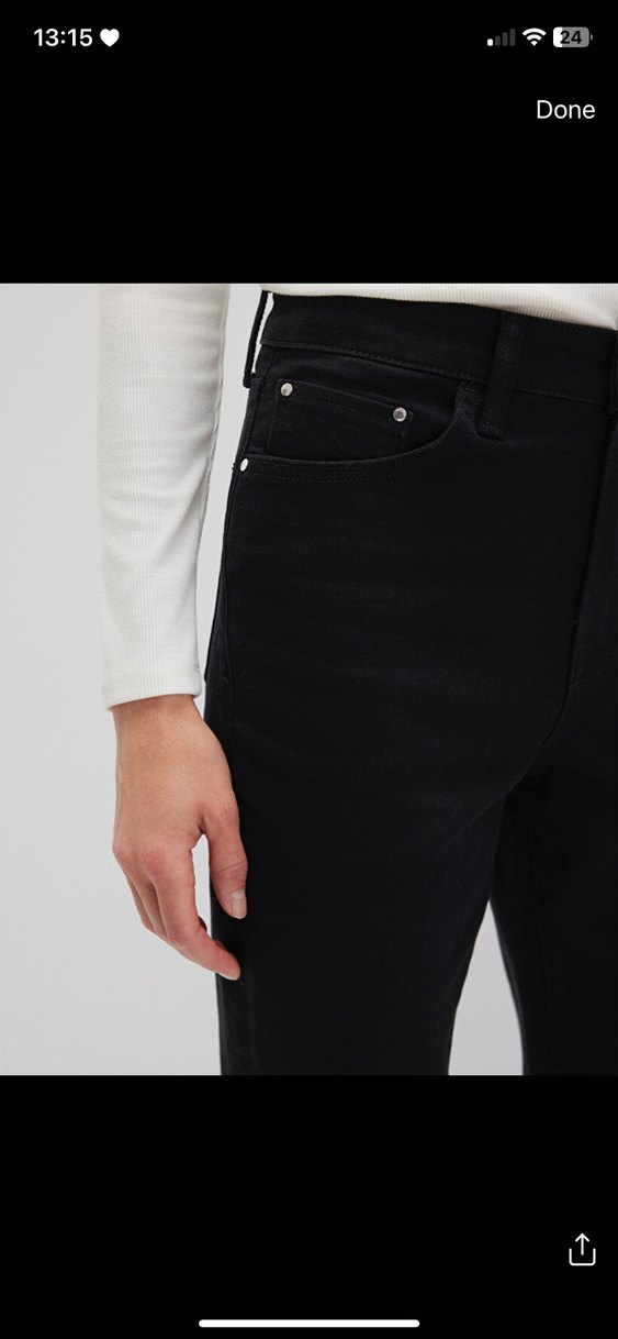 Kadın Gri Normal Paça Denim Pantolon mavi markası - Görsel 3