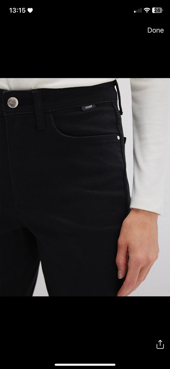 Kadın Gri Normal Paça Denim Pantolon mavi markası - Görsel 2