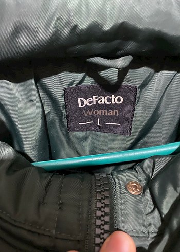 Koyu Yeşil Kadın şişme mont - Görsel 7