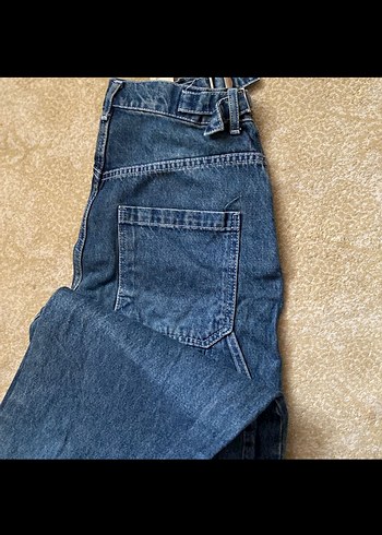 Lacivert Kadın Bol Kesim Denim Jean - Görsel 7