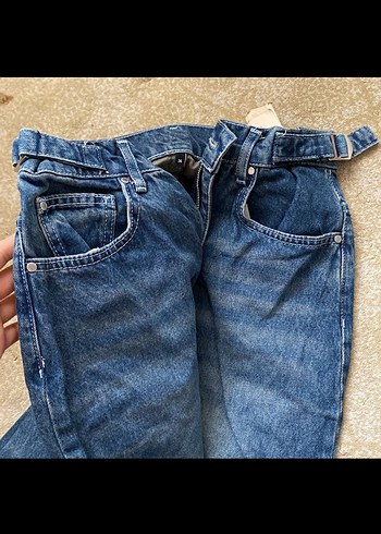 Lacivert Kadın Bol Kesim Denim Jean - Görsel 6