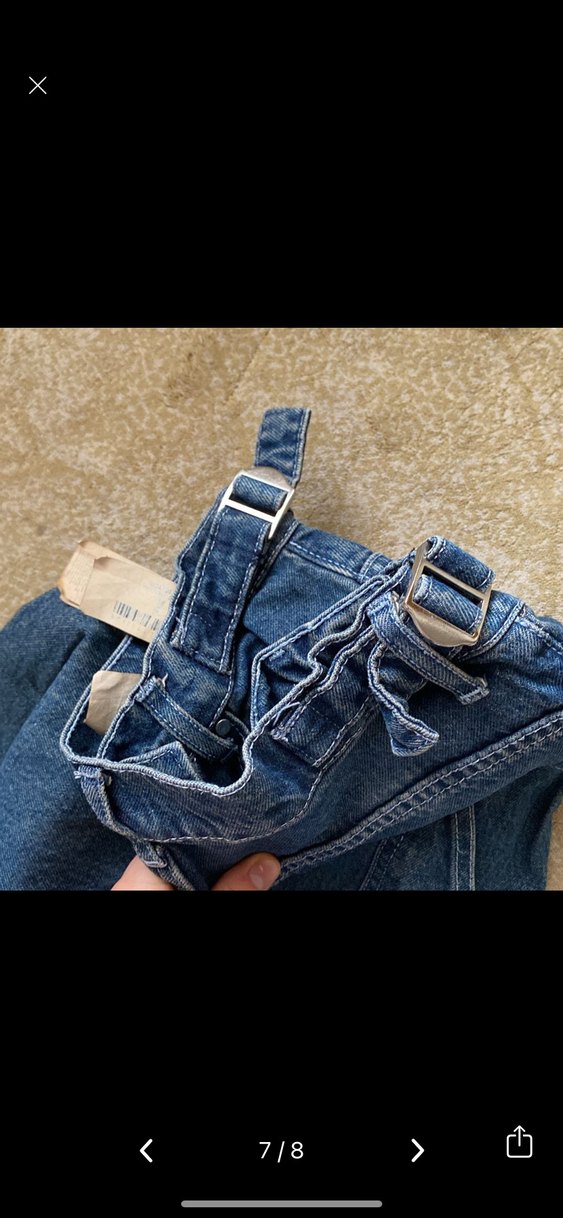 Lacivert Kadın Bol Kesim Denim Jean - Görsel 5