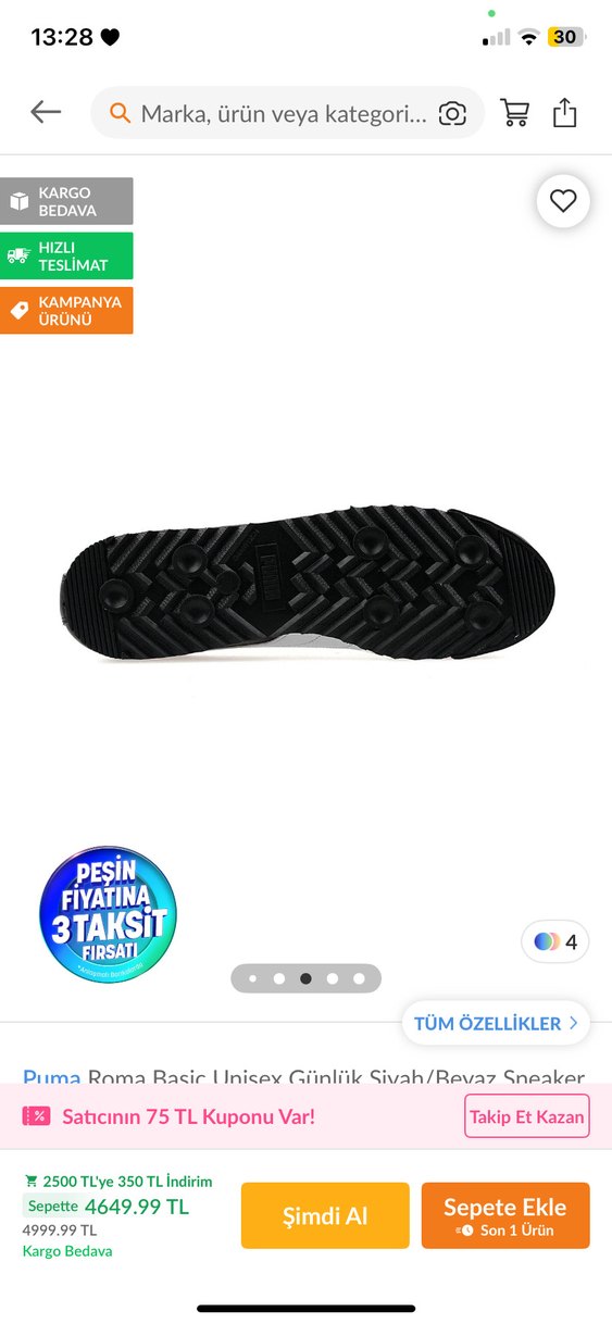 Puma roma basic spor ayakkabı - Görsel 3