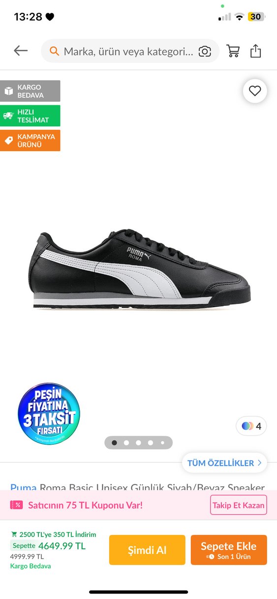 Puma roma basic spor ayakkabı - Görsel 4