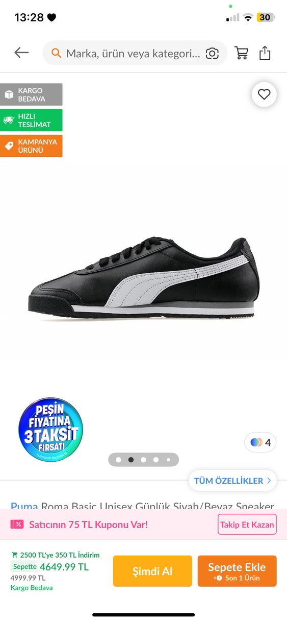 Puma roma basic spor ayakkabı - Görsel 5