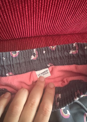 LC Waikiki Gri Bağcıklı Kız Çocuk Rahat Pantolon
