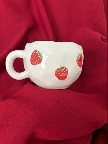 Seramik çilek mug # kupa #çilek mug bardak
