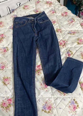 26 Beden Mavi Kadın Denim Midi Pantolon