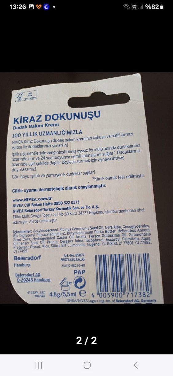 Nivea Disney Prenses Kiraz Dudak Bakım Kremi - Görsel 2