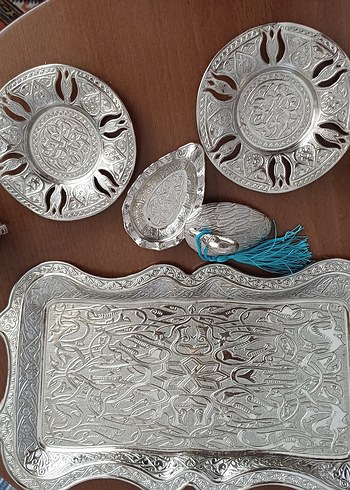 GÜMÜŞ KAPLAMALI BAKIR 2'Lİ KAHVE TAKIMI - Görsel 2