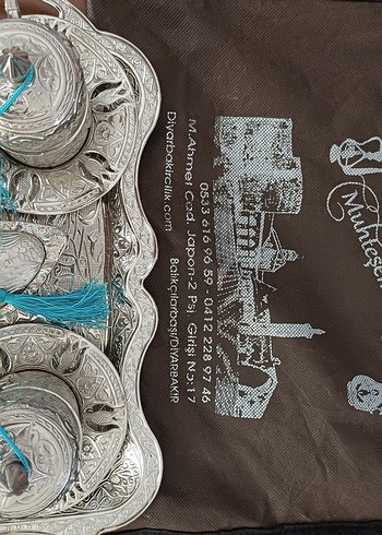 GÜMÜŞ KAPLAMALI BAKIR 2'Lİ KAHVE TAKIMI - Görsel 9