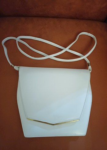 Beyaz Gerçek Deri Omuz Kadın Çantası - Görsel 2