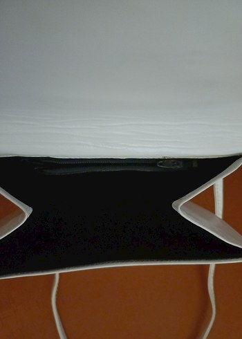 Beyaz Gerçek Deri Omuz Kadın Çantası - Görsel 3