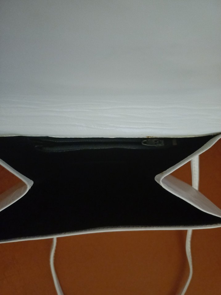 Beyaz Gerçek Deri Omuz Kadın Çantası - Görsel 3