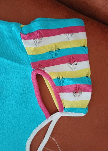 Turkuaz Triko Kısa Kollu XS/ S Beden - Görsel 7