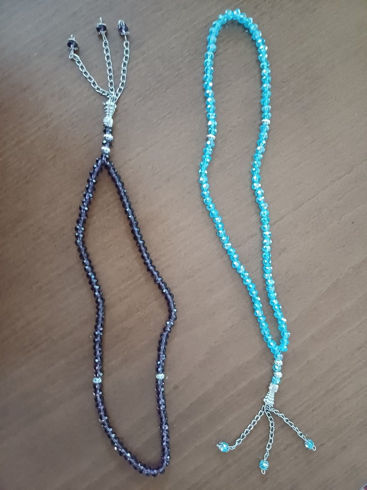 Bohem Tarzı  Tesbihler - Turkuaz ve Koyu Renk - Görsel 2