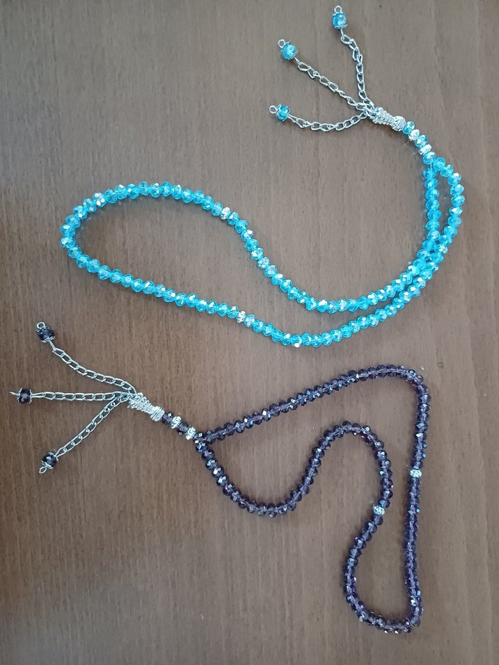 Bohem Tarzı  Tesbihler - Turkuaz ve Koyu Renk - Görsel 4