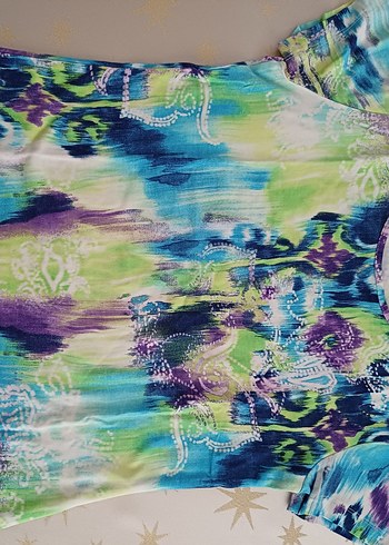 Sabri ÖZEL marka Renkli Kadın Kısa Kollu Tişört - Görsel 3