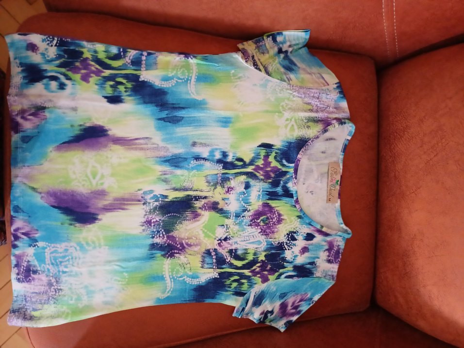 Sabri ÖZEL marka Renkli Kadın Kısa Kollu Tişört - Görsel 2