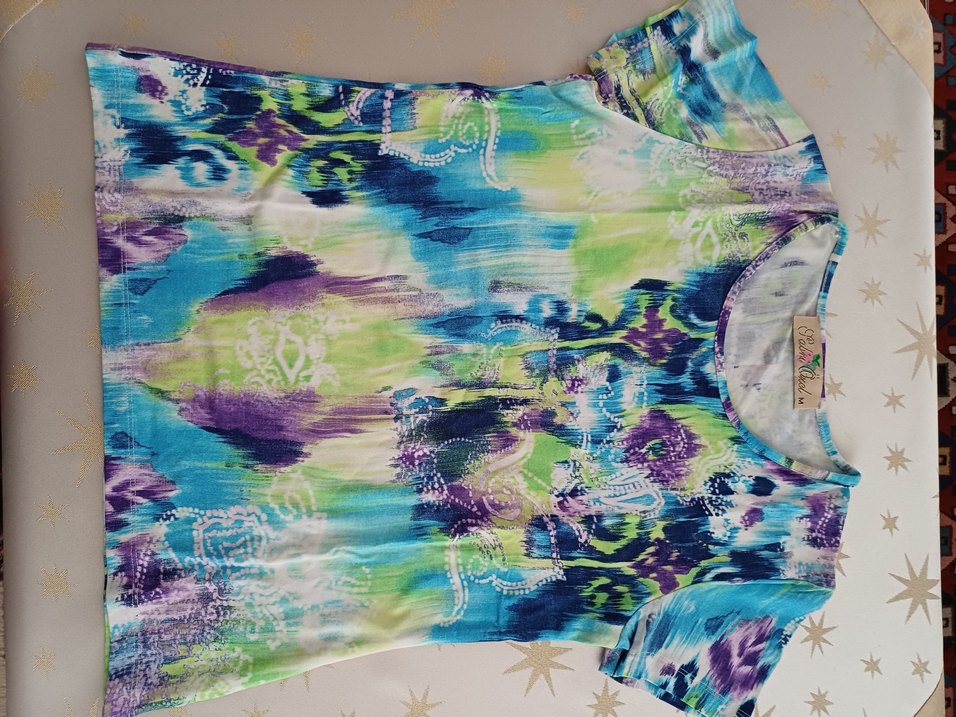 Sabri ÖZEL marka Renkli Kadın Kısa Kollu Tişört - Görsel 3