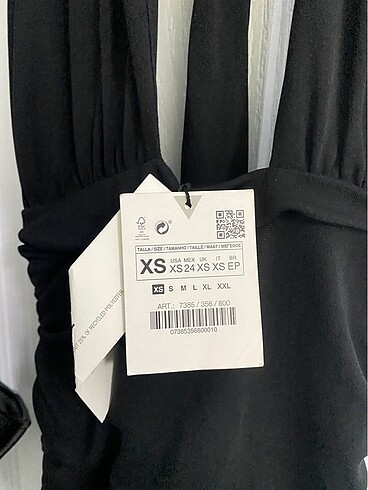 xs Beden Zara siyah 0 elbise