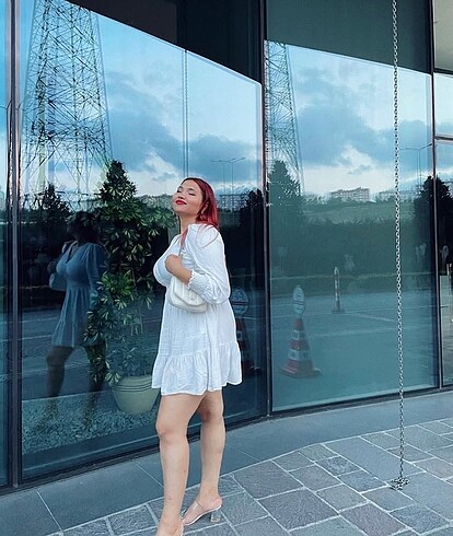 Zara beyaz yazlık mini elbise