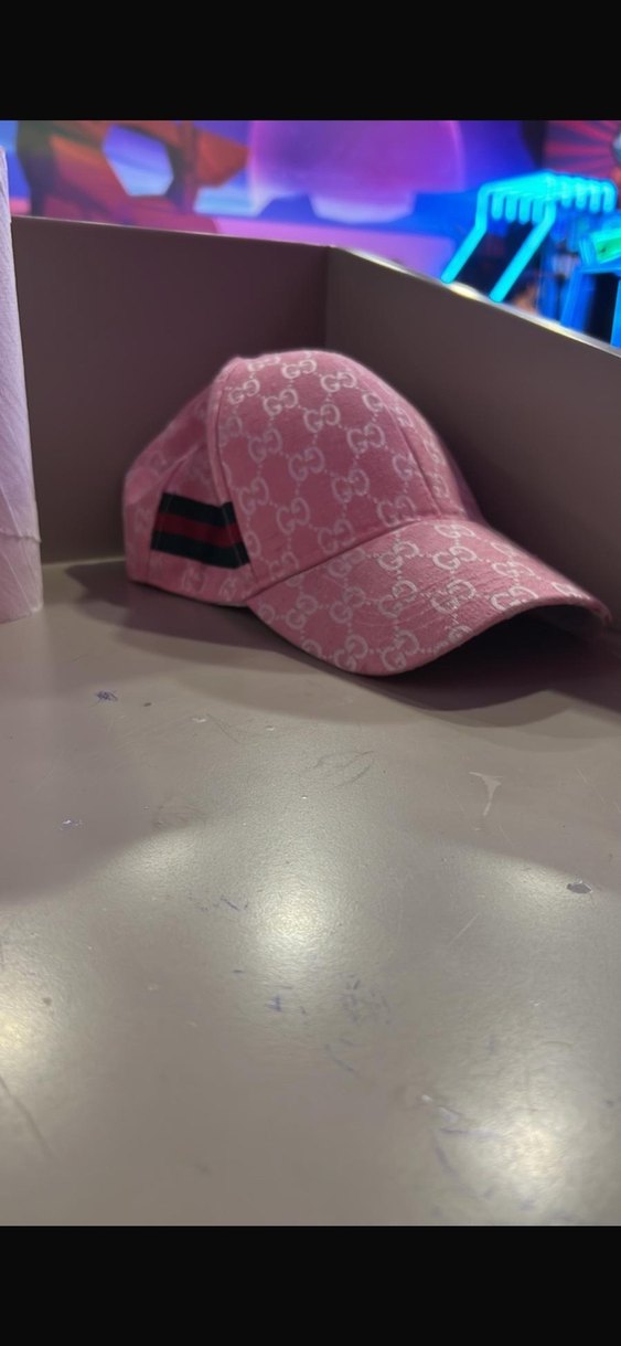 Pembe Gucci Sokak Stili Şapka orijinal barkotlu - Görsel 2