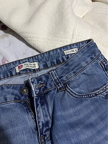 30 Beden mavi Renk Düşük Bel Pantolon