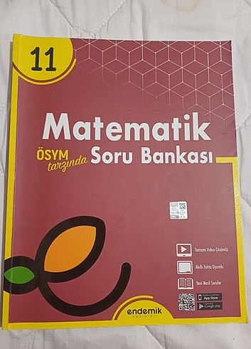 Endemik yayınları 11. Sınıf matematik soru bankası 