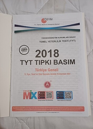  2018 2019 tyt/ayt çıkmış sorular