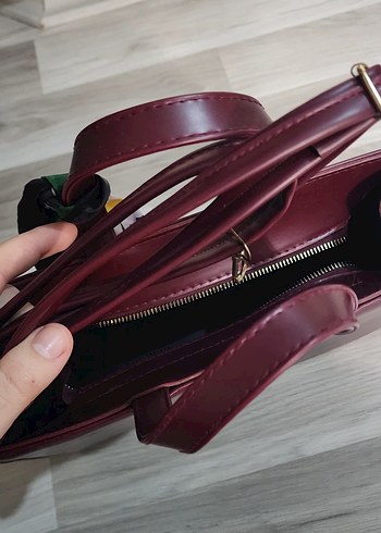 Beden bordo Renk Bordo Deri çanta