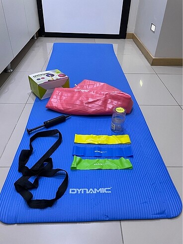 DYNAMİC Pilates Seti(Top, bant, mat)
