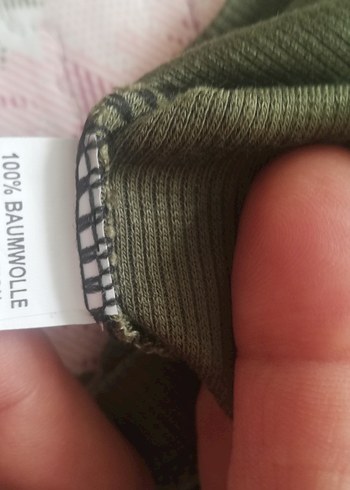 xxl Beden Kadın Haki Uzun Kollu Oversize koton tişört