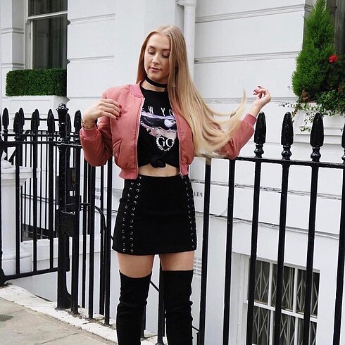 xs Beden siyah Renk h&m siyah mini etek