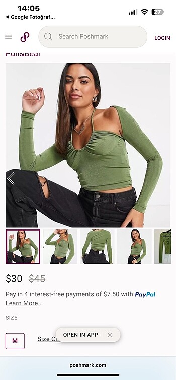 pull&bear yeşil bluz
