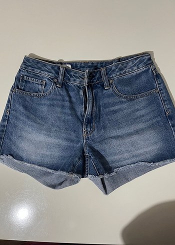 Kadın Mavi Denim Mini Kot Şort
