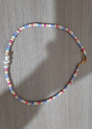 Mini Boncuklu Pastel Bohem Kolye