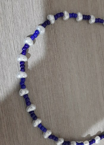 Mavi Boncuklu Midi Kadın Kolye - Görsel 2