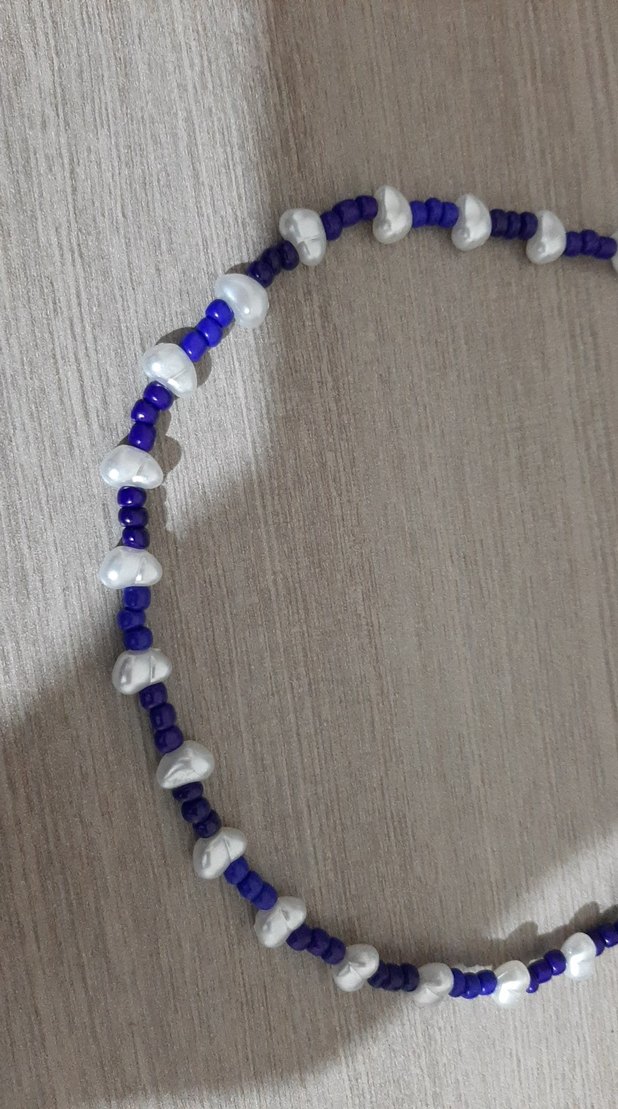 Mavi Boncuklu Midi Kadın Kolye - Görsel 2